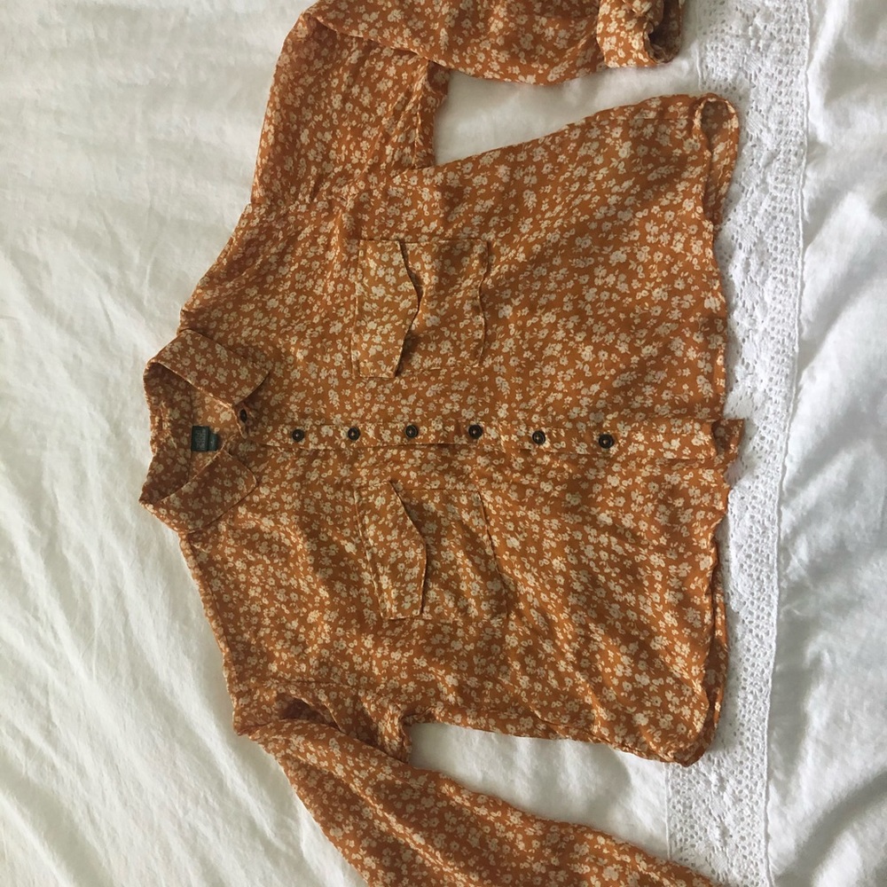 Fall sheer soft blouse